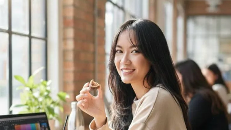 Enjoying fresh figs at a café table